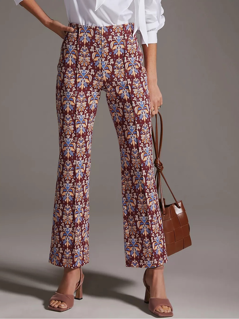 Maeve The Margot Kick-Flare Cropped Pants size S